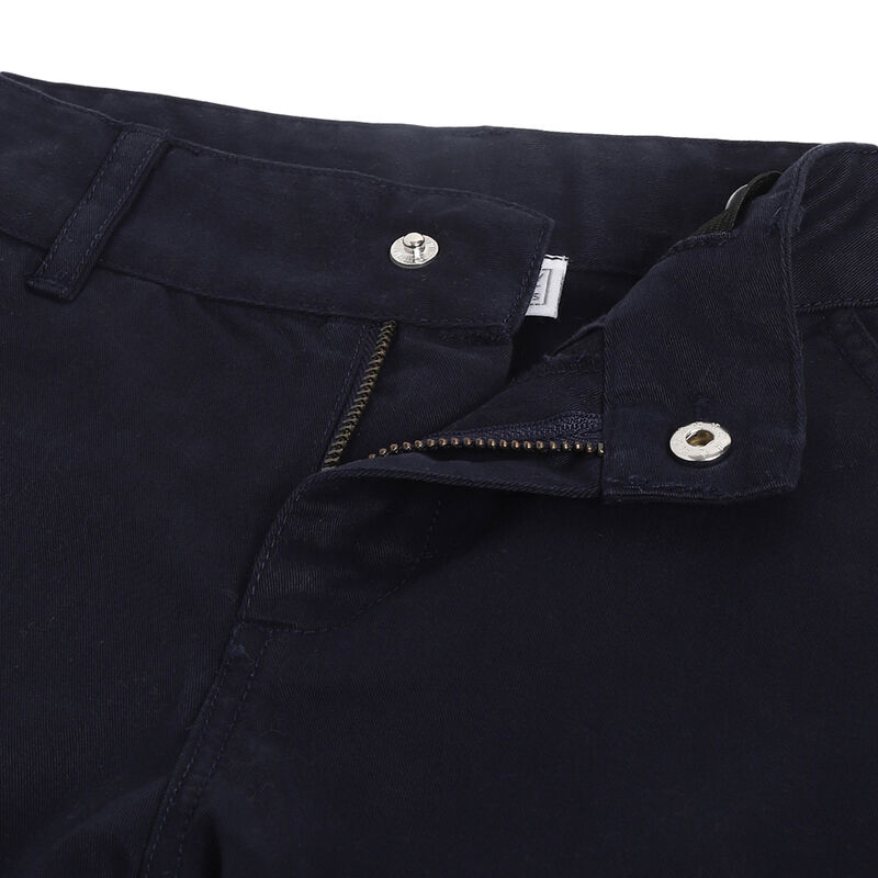 Boys Dark Blue Solid Long Trousers image number 2